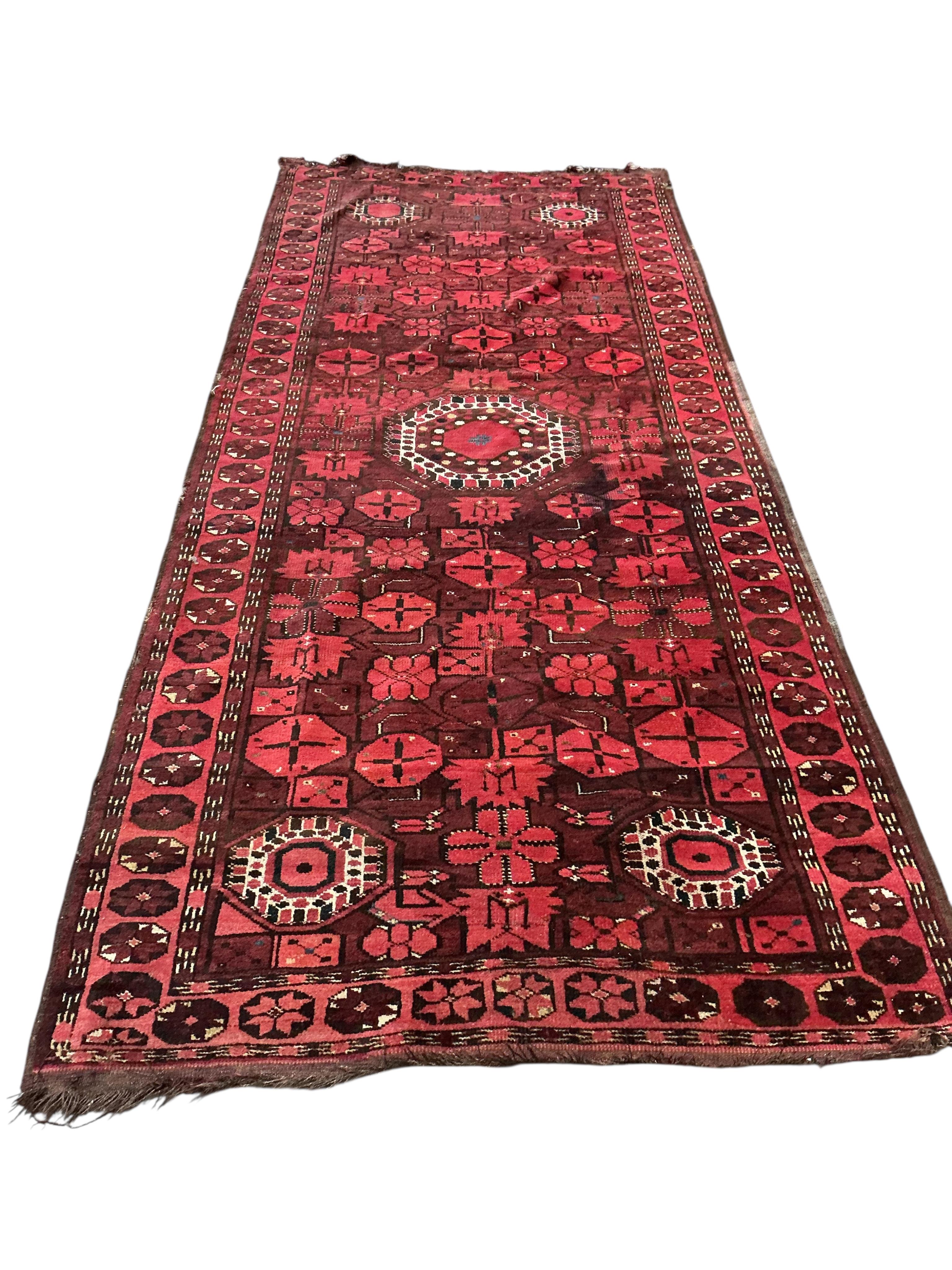 An early 20th century Turkoman runner, 290 x 127cm